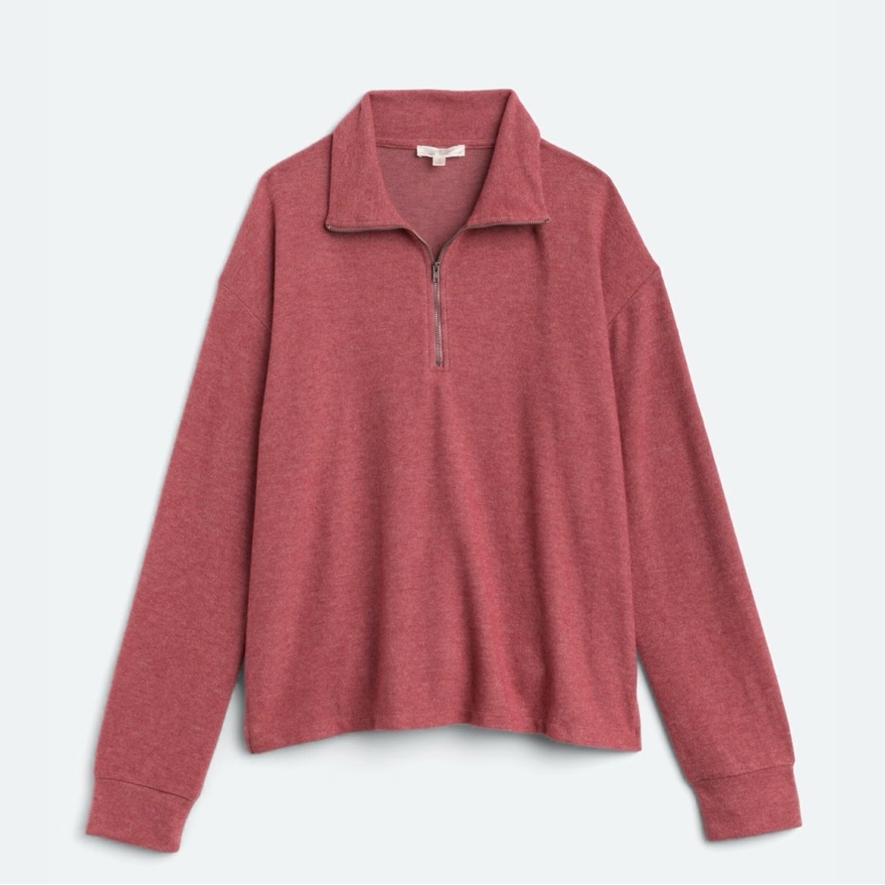 Nine Britton Women's Red Zip-Up Sweater